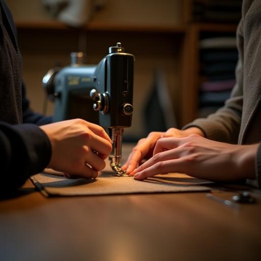 Tailors at work in Southern Style's Melbourne workshop